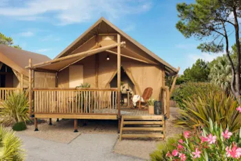 Mietunterkunft - Jungle Lodge ***|  5Pers. ( 4 Adultes Maximum) - Camping Sandaya Les Jardins de Privas