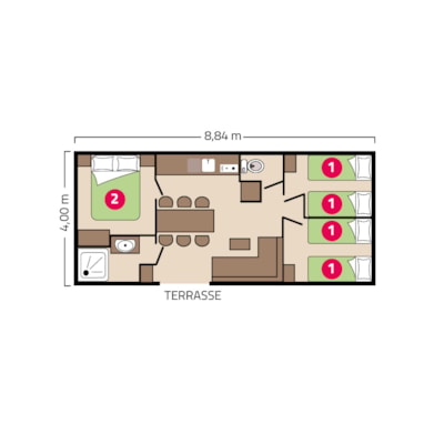 Family Mobile Home with Eco Air Conditioning - 33m² - 3 bedrooms — 5