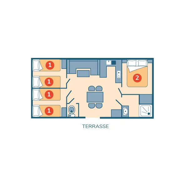 Mobil-Home Famille Eco - 31M² - 3 Chambres