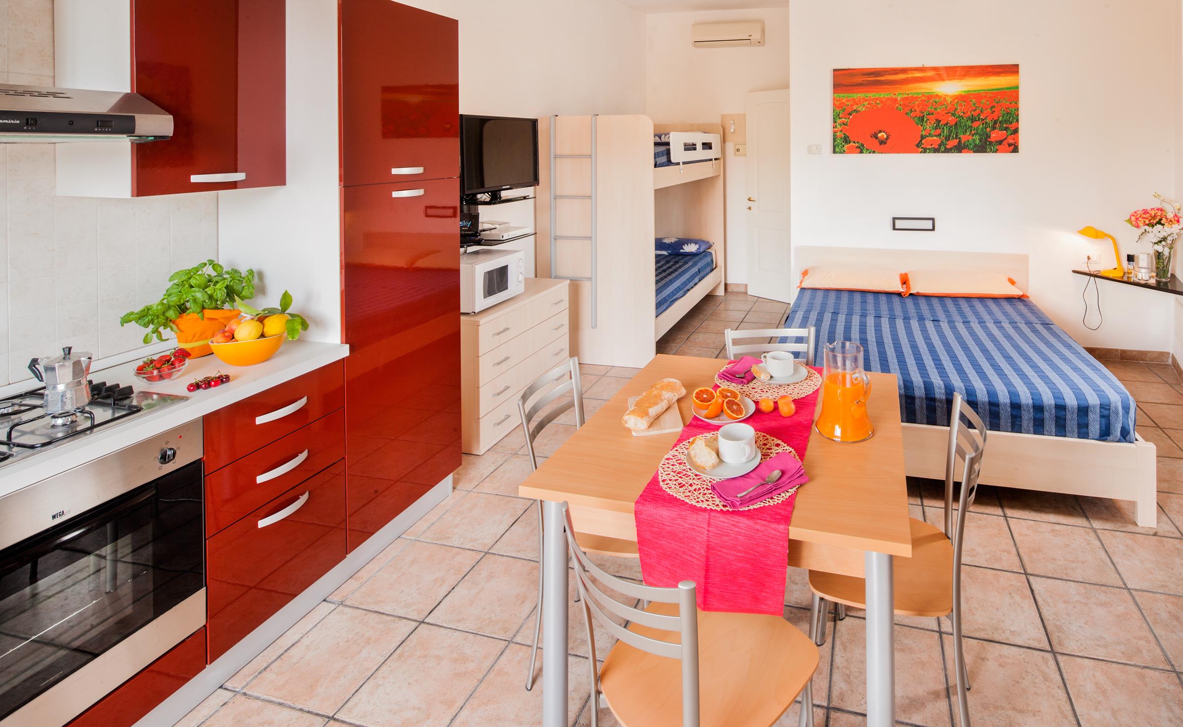 Location - Tipo A1: Appartement Studio Standard - Camping Rosa