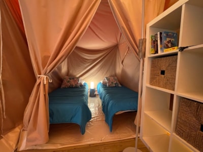 Lodge Insolite Nature VIVARAIS along the river without sanitary - 2 bedrooms - 25 m² + 15m² terrace