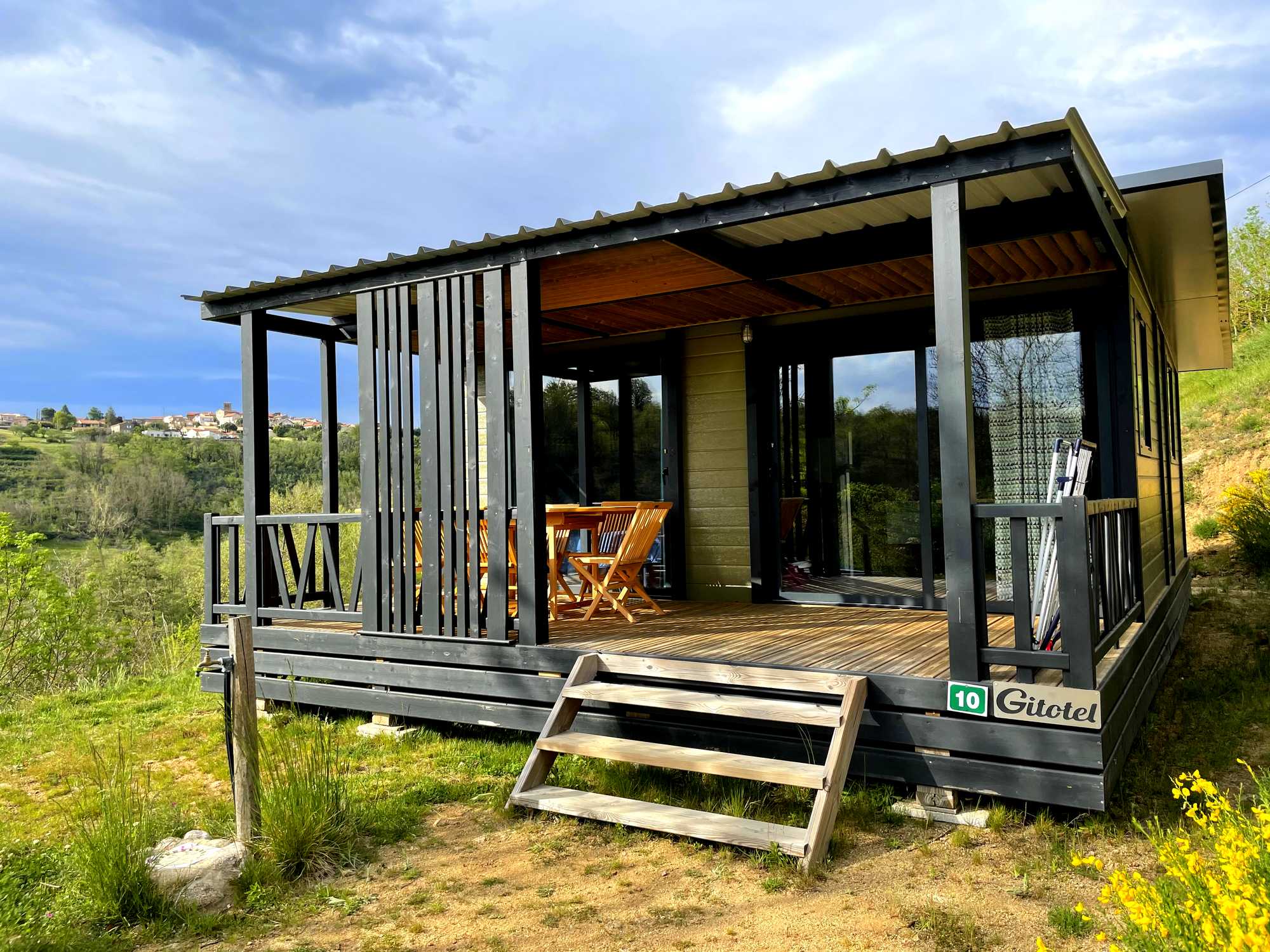 Location - Chalet Grand Panoramic 3 Chambres- 33M2, Terrasse Couverte De 14M2 Nouveauté 2020 - Camping Sites et Paysages L'Oasis