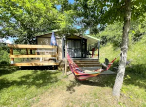 Locatif - Chalet Confort TITOM - 2 bedrooms - 25m² Terrasse et Hamac - Ushuaïa Villages - Camping l'Oasis *****