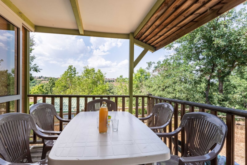 Chalet Confort Acacia 2 Schlafzimmer - TV - 25m² + 10 m² überdachte Terrasse