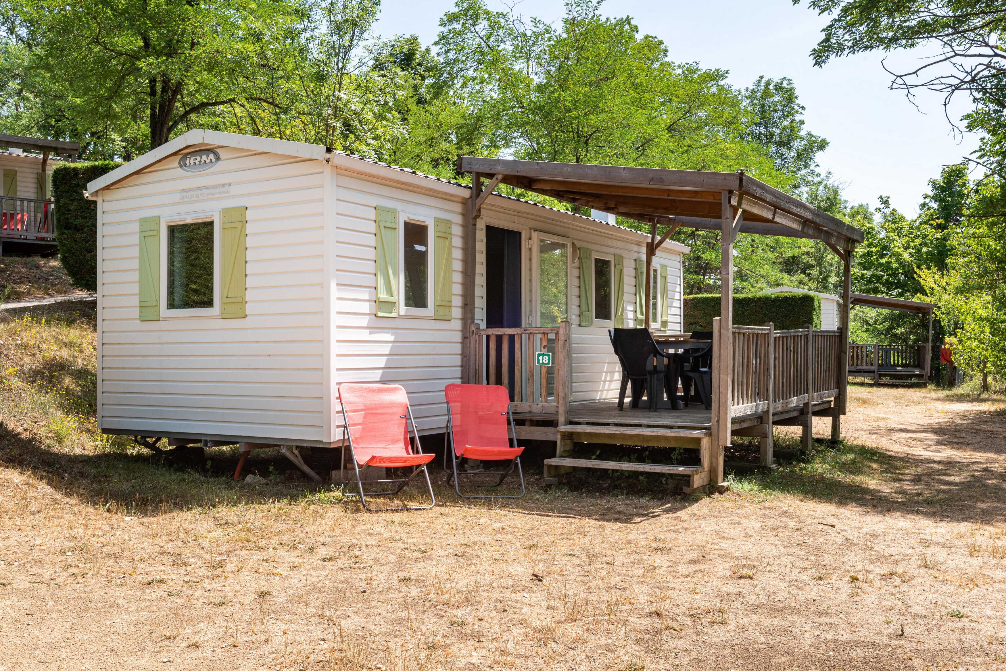 Location - Mobile-Home Confort Titania - 2 Chambres - Camping Sites et Paysages L'Oasis