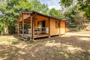 Locatif - Chalet Privilege Green Cottage - 2 Schlafzimmer - TV - 25m² - überdachte Terrasse 15m² - Ushuaïa Villages - Camping l'Oasis *****