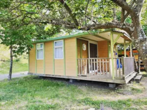 Locatif - Chalet Confort Acacia 2 Schlafzimmer in der Nähe des Pools - 25m² + 10 m² überdachte Terrasse - Ushuaïa Villages - Camping l'Oasis *****