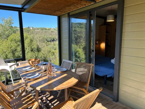 Accommodation - Chalet Privilege Grand Panoramic - 3 Bedrooms - Tv - 33M², Covered Terrace Of 14M² - image n°3 - Ushuaïa Villages - Camping l'Oasis *****