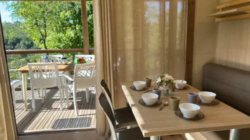 Mietunterkunft - Chalet Privilège Panoramic 2 Schlafzimmer - Tv - 25 M², Überdachte Terrasse Van 18M² - image n°4 - Ushuaïa Villages - Camping l'Oasis *****