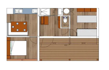 Mietunterkunft - Chalet 35M² - 5 Personnes - image n°2 - Camping - Caravaneige L'Oustalet