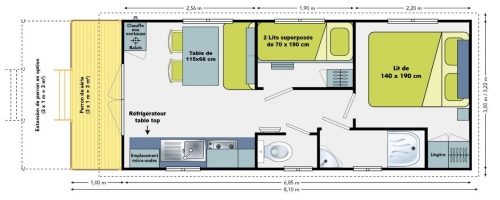 Alojamiento - Roulotte 21M² - Camping Les Pêcheurs Alojamiento - Roulotte 21M² - Camping Les Pêcheurs