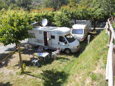 Pitch: caravan max or camping-car m. 7,30 — 1
