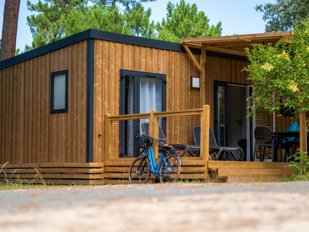 Location - Homeflower Premium 29M² - 2 Chambres + Terrasse Semi-Couverte + Tv + Lv + Clim + Draps Inclus - Flower Camping Les Iles 