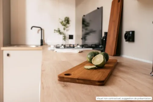 Huuraccommodatie(s) - Homeflower Premium - 1 Slaapkamer + Halfoverdekt Terras + Tv + Vaatwasser + Airconditioning + Beddengoed Inbegrepen - image n°2 - Flower Camping Les Iles 