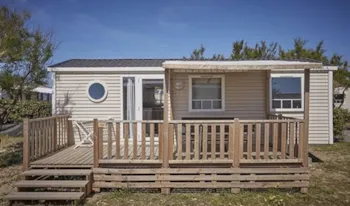 Mietunterkunft - Mobilheim Premium Azure - 35 M² - Klimaanlage + Tv - 3 Schlafzimmer - Erhöhte Terrasse - Camping Marvilla Parks - Le Castellas
