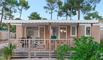 Mietunterkunft - Mobilheim Premium - 34 M² - Klimaanlage + Tv - 3 Schlafzimmer - Erhöhte Terrasse - Camping Marvilla Parks - Le Castellas