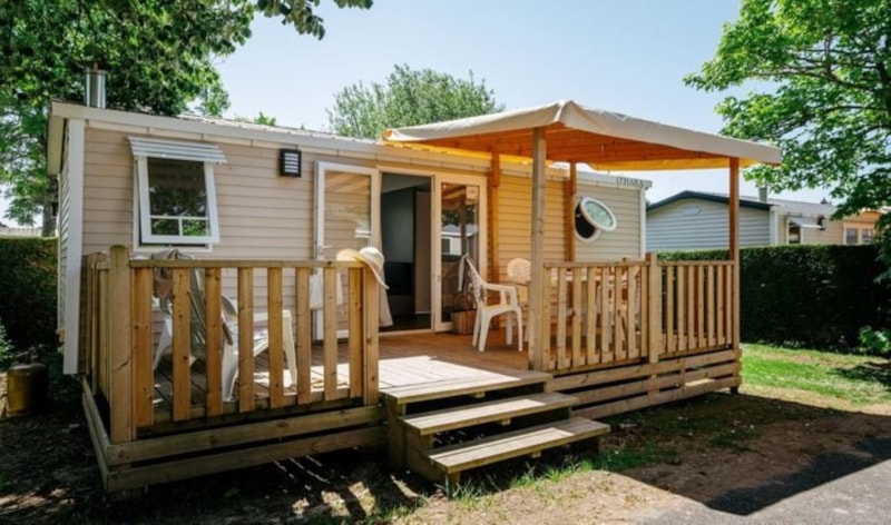 Mobilheim Comfort - 29 m² - Klimaanlage - 2 Schlafzimmer - Erhöhte Terrasse