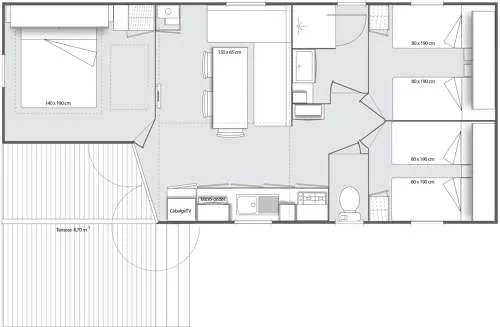 Mobil-Home 3 Chambres