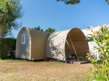 Mietunterkunft - Zelt Coco Sweet 2 Zimmer - Camping L'Abri des Pins