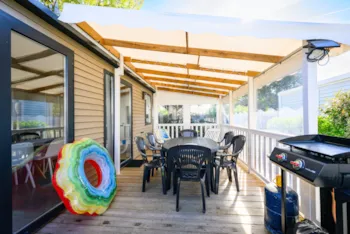 Mietunterkunft - Signature Prestige 3 Ch. 6 Pers. - 36M2 - Terrasse Couverte - Camping L'Abri des Pins