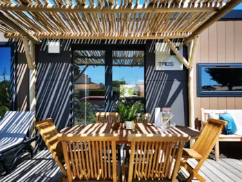 Accommodation - Dim - Sunelia Luxe Taos 2Ch/4P - 40M² - Pergola Exotique - Camping Sunêlia Les Places Dorées