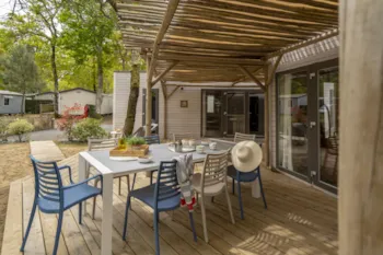 Mietunterkunft - Cottage Key West Double 3 Schlafzimmer Premium - Camping Sandaya L'Orée du Bois