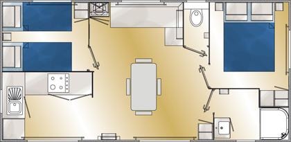 Mobil-Home Atlantic Premium 30M² (2 Chambres)