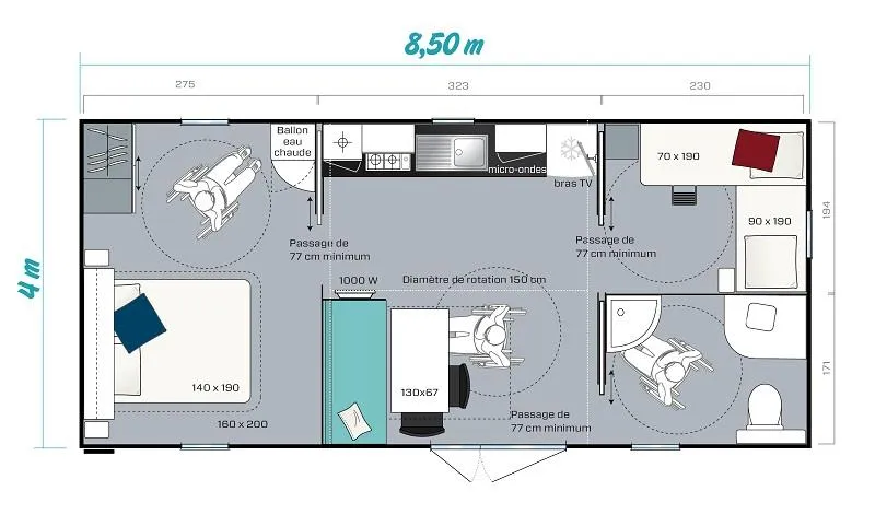 Mobilhome Life Pmr Premium 30.50M² 2 Chambres