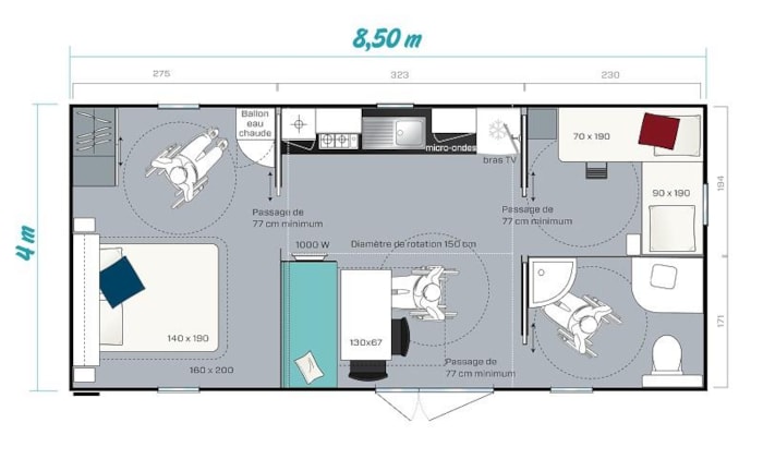 Mobilhome Life Pmr Premium 30.50M² 2 Chambres