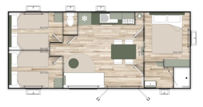 Mobile home SUPER OCEAN Premium 35m² 3 bedrooms