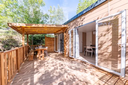 Location - Mobil-Home Premium 3 Chambres - image n°2 - Camping Paradis Les Gorges du Haut Bugey