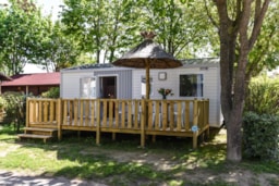 Accommodation - Mobil Home Cosy 2 Bedrooms 27M² Air Conditioning + Plancha + Tv + Wifi - Camping Les Galets