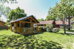 Huuraccommodatie(s) - Houten Chalet  Zénith 22.5M² (Traditioneel Hout) Airco  Plancha + Tv + Wifi - Camping Les Galets