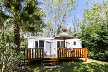 Mietunterkunft - Mobilheim Confort 2 Schlafzimmer 30M² Klimaanlage + Plancha + Tv + Wlan - Camping Les Galets