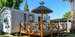 Accommodation - Mobilhome Classic 2 Bedroom 20M² Air Conditioning + Plancha + Tv + Wifi - Camping Les Galets