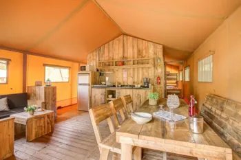Mietunterkunft - Zelt Lodge Forest Camp 2 Schlafzimmer **** - Camping Sandaya Les Alicourts