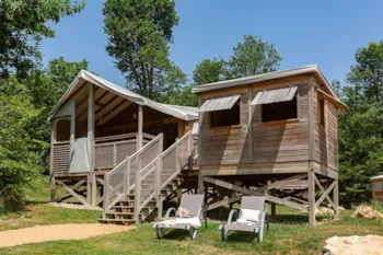 Mietunterkunft - Zelt Lodge Forest Camp 3 Schlafzimmer **** - Camping Sandaya Les Alicourts