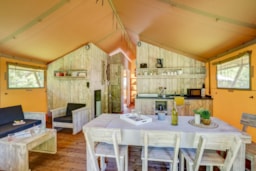 Huuraccommodatie(s) - Lodge Forest Camp 3 Slaapkamers **** - Camping Sandaya Les Alicourts