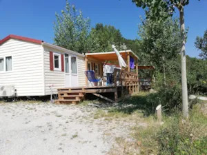 Locatif - Stacaravan COLORADO PLUS 25m² ZEER MOOI UITZICHT Babyruimte - Airco - TV - 2 Slaapkamers - Domaine de l'Ecluse