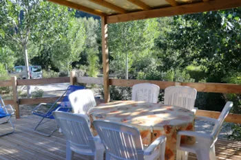 Mietunterkunft - Mobilheim Texas Plus 30M²  Sehr Schöne Aussicht   6 Pers  Klim   Tv Große Halbüberdachte Terrasse  3 Zimmers - Domaine de l'Ecluse