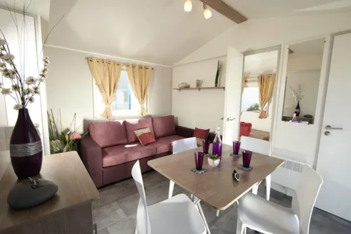 Huuraccommodatie(s) - Stacaravan Niagara Plus 31M² Airconditioning, Vaatwasser, Oven - 2 Slaapkamers - image n°5 - Domaine de l'Ecluse