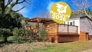 Locatif - Stacaravan COLORADO 25m² / Op de camping terrassen, ruime plaatsen / 2 slaapkamers, 4 pers. - Domaine de l'Ecluse