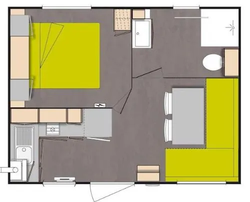Mobil Home Duo Standard 20M² - 1 Chambre  + Terrasse Non Couverte 10 M² (Dimanche)