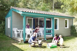 Mietunterkunft - Hütte Détente Confort 28M² - 2 Zimmer + Überdachte Terrasse 8M² +Fs - Flower Camping Le Val de la Marquise