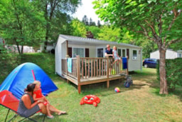Accommodation - Mobil Home Pacifique Confort 25M²- 2 Bedrooms + Half-Covered Terrace  10M² + Tv - Flower Camping Le Val de la Marquise