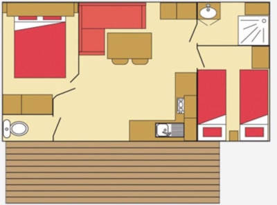 Mobil home Charmeur CONFORT 27m² - 2 bedrooms + terrace  10m²
