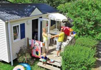Mietunterkunft - Mobilheim Charmeur Confort 27M² - 2 Zimmer + Terrasse  10M² - Flower Camping Le Val de la Marquise