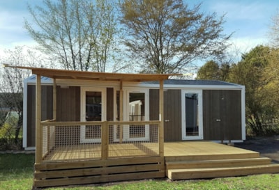 Mobil home PREMIUM 32m² - 2 bedrooms + Half-covered terrace 17m² + TV