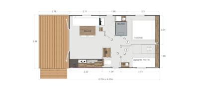 Mobile-home Eden Duo - 2 bedrooms + TV — 6