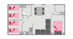 Alojamiento - Classic Xl - 3 Bedrooms - 33M² - Air Conditionning - Homair-Marvilla - Club Le Napoléon
